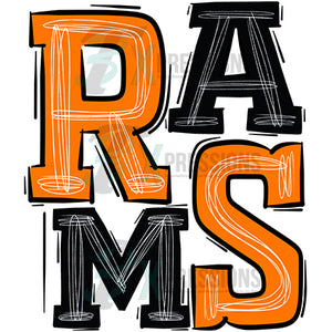 Rams Black and Orange