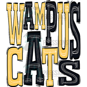 wampus cats-black-yellow