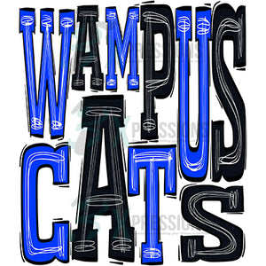 wampus cats-royal-black