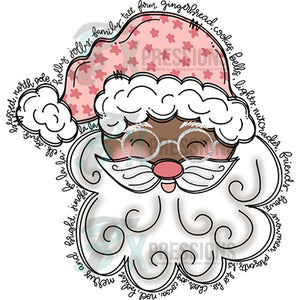 Brown Santa with Christmas Words