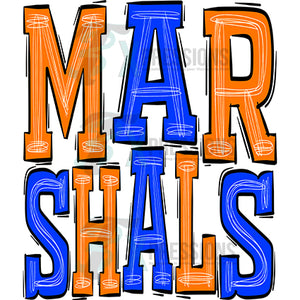 Marshals-orange-royal blue