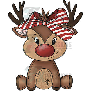 reindeer with bow