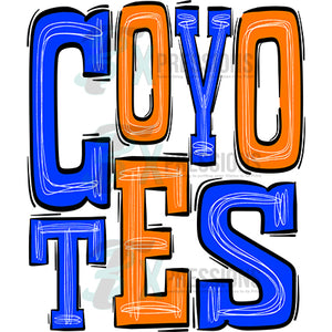 Coyotes blue and orange