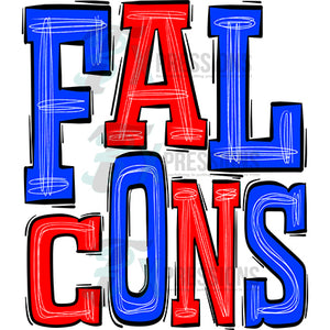 Falcons Blue and Red