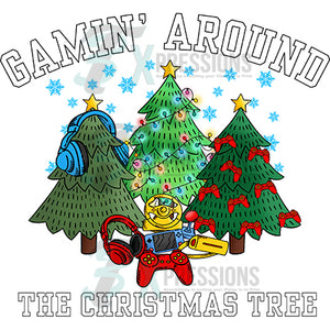 Gamin around the Christmas Tree