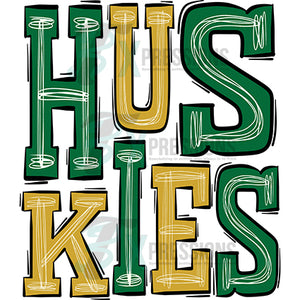Huskies Green and Gold