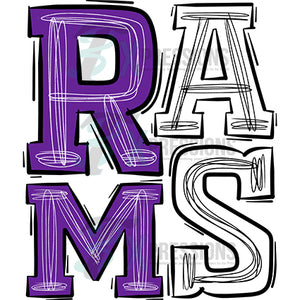 Rams Purple and white