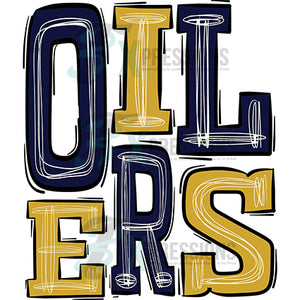 Oilers Navy and Gold