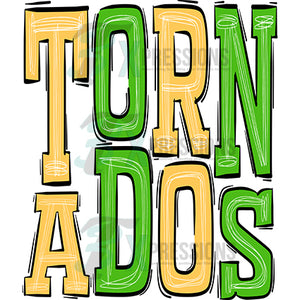 Tornados green and yellow