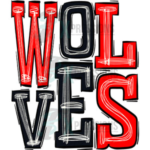 Wolves Red and Black