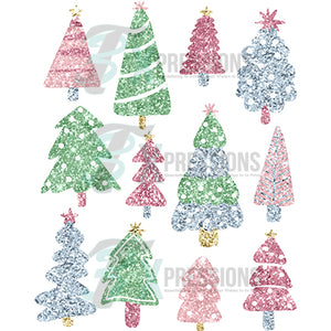 Glitter Christmas Trees