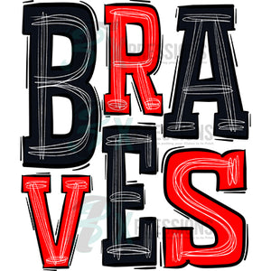 Braves balck and Red