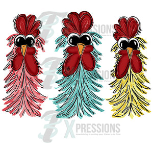 Christmas roosters