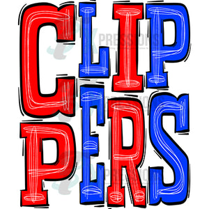 clippers blue and red