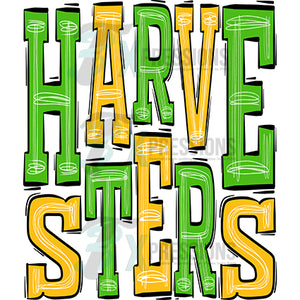 Harvesters green-yellow gold
