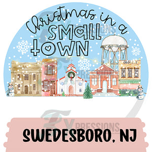 Personalized Christmas in a Small Town Snow Globe
