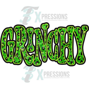 Grinchy Vintage Shadow Outline Leopard Green