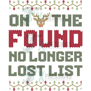On the found no longer lost