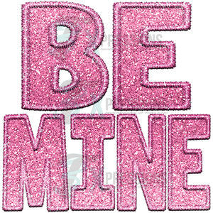 Be Mine Embroidery Glitter Pink Ombré