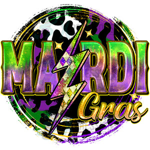 Leopard Circle Mardi Gras