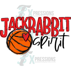 Jackrabbit Spirit Red Basketball