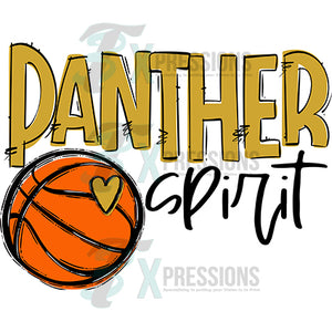 Panther Spirit Vegas Gold Basketball