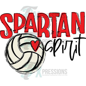 Spartan Spirit Red Volleyball
