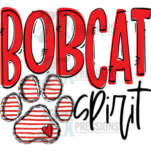 Team Go Spirit Bobcat Paw Red