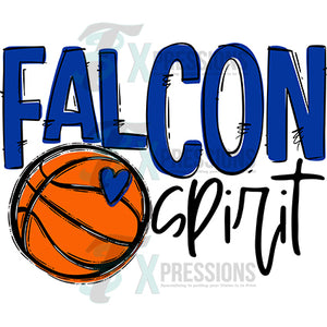 Personalized  Falcon Spirit Blue Basketball