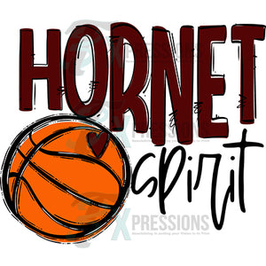 Personalized  Hornet Spirit Marooon Basketball
