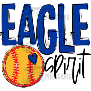 Personalized  Team Go Spirit Eagle Softball Royal