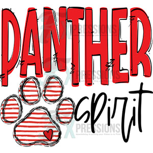 Personalized Team Go Spirit Panther Paw Red
