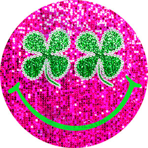 Sequin Shamrock Smiley