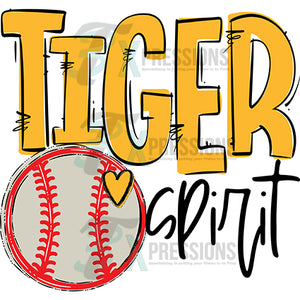 Team Go Spirit Tiger Yellow Gold Baseball