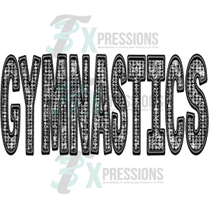 Gymnastics Embroidery Diamonds Black