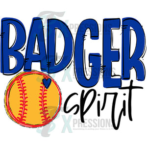 Team Go Spirit Badger Blue Softball