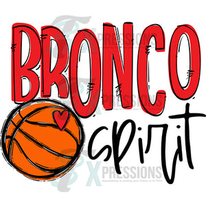 Team Go Spirit Bronco Basketball Red
