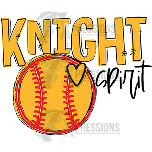 Team Go Spirit knight Yellow Gold Softball
