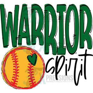 Team Go Spirit Warrior Softball Kelly Green