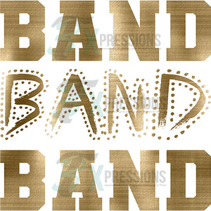 Band Varsity Polka Dot Foil Texture Gold