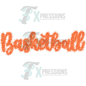 Basketball Tinsel Script Orange
