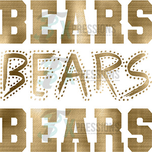 Bears Varsity Polka Dot Foil Texture Gold