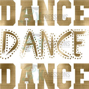 Dance Varsity Polka Dot Foil Texture Gold