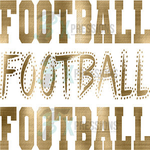 Football Varsity Polka Dot Foil Texture Gold