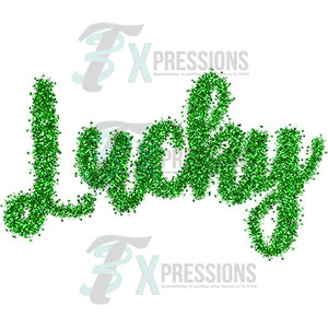Lucky Tinsel Script Green