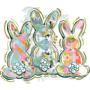 Painted Bunny Trio