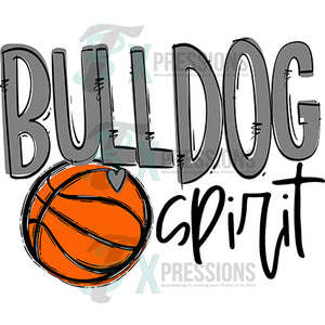 Team Go Spirit Bulldog BASKETBALL Gray