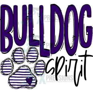 Team Go Spirit Bulldog Paw Purple