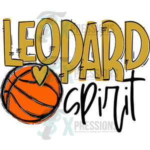Team Go Spirit Leopard BASKETBALL Vegas Gold