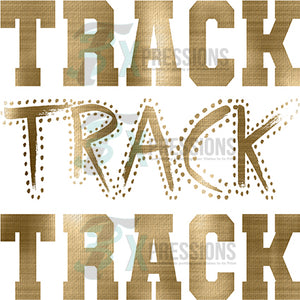 Track Varsity Polka Dot Foil Texture Gold
